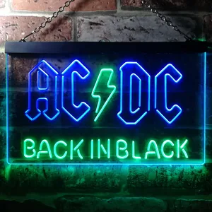 AC/DC Back In Black Neon-Like LED Sign
