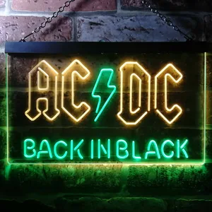 AC/DC Back In Black Neon-Like LED Sign