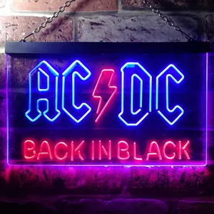 AC/DC Back In Black Neon-Like LED Sign
