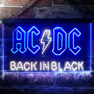 AC/DC Back In Black Neon-Like LED Sign