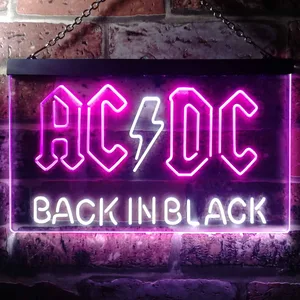 AC/DC Back In Black Neon-Like LED Sign
