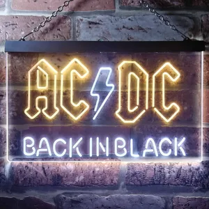 AC/DC Back In Black Neon-Like LED Sign