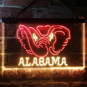 Alabama Crimson Tide Logo 1 Neon-Like LED Sign