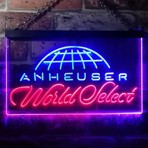 Anheuser World Select Globe Neon-Like LED Sign