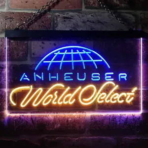 Anheuser World Select Globe Neon-Like LED Sign
