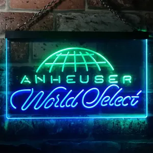 Anheuser World Select Globe Neon-Like LED Sign