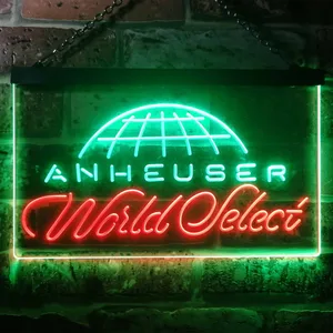 Anheuser World Select Globe Neon-Like LED Sign