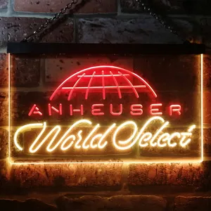 Anheuser World Select Globe Neon-Like LED Sign