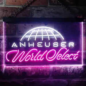 Anheuser World Select Globe Neon-Like LED Sign