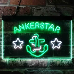 Ankerstar Anchor Cowboys Stars Neon-Like LED Sign
