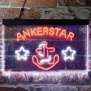 Ankerstar Anchor Cowboys Stars Neon-Like LED Sign