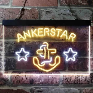 Ankerstar Anchor Cowboys Stars Neon-Like LED Sign