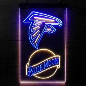 Atlanta Falcons Blue Moon Neon-Like LED Sign