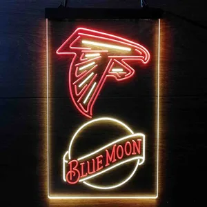 Atlanta Falcons Blue Moon Neon-Like LED Sign