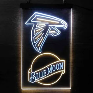 Atlanta Falcons Blue Moon Neon-Like LED Sign