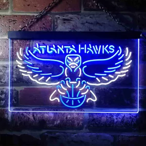 Atlanta Hawks Logo Neon-Like LED Sign - Legacy Edition