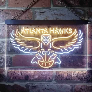 Atlanta Hawks Logo Neon-Like LED Sign - Legacy Edition