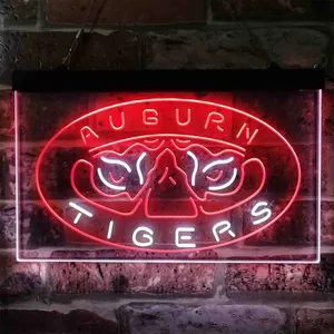 Auburn Tigers Tiger Eyes Logo Neon-Like LED Sign