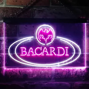 Bacardi Banner Logo Neon-Like LED Sign