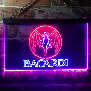 Bacardi  Bat Banner Neon-Like LED Sign