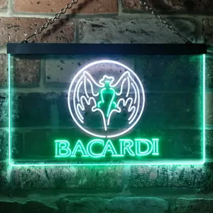 Bacardi  Bat Banner Neon-Like LED Sign