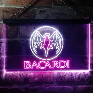 Bacardi  Bat Banner Neon-Like LED Sign