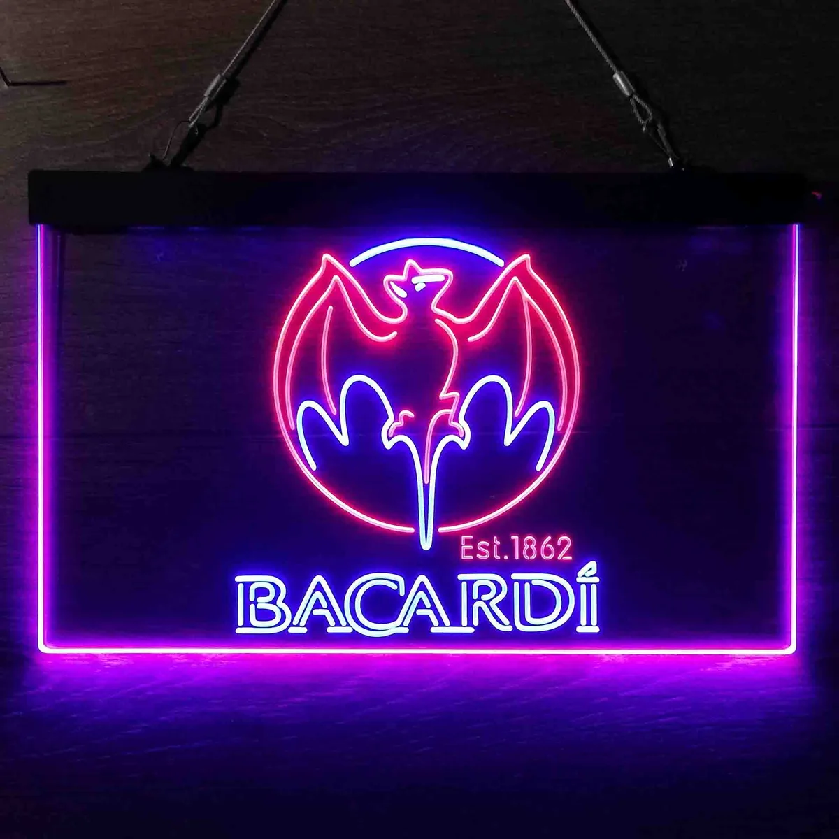 Bacardi Bat Est. 1862 Neon-Like LED Sign