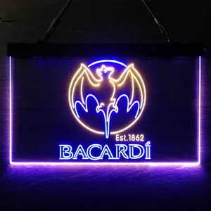 Bacardi Bat Est. 1862 Neon-Like LED Sign