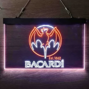 Bacardi Bat Est. 1862 Neon-Like LED Sign