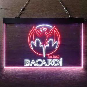 Bacardi Bat Est. 1862 Neon-Like LED Sign