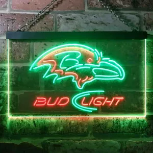 Baltimore Ravens Bud Light Neon-Like LED Sign