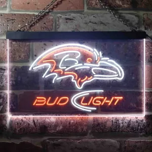 Baltimore Ravens Bud Light Neon-Like LED Sign