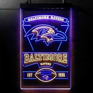 Baltimore Ravens EST 1996 Neon-Like LED Sign