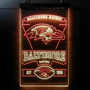Baltimore Ravens EST 1996 Neon-Like LED Sign
