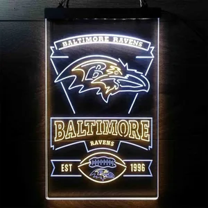 Baltimore Ravens EST 1996 Neon-Like LED Sign