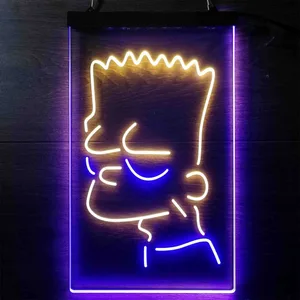 Bart Simpson Head Neon-Like LED Sign