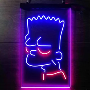 Bart Simpson Head Neon-Like LED Sign