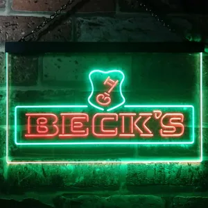 Beck's Key Logo Neon-Like LED Sign