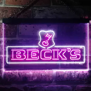 Beck's Key Logo Neon-Like LED Sign
