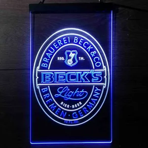 Becks Light Logo Neon-Like LED Sign
