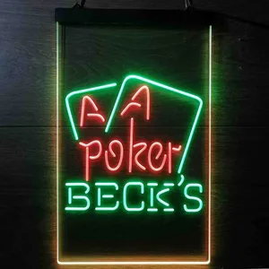 Beck's Poker Neon-Like LED Sign