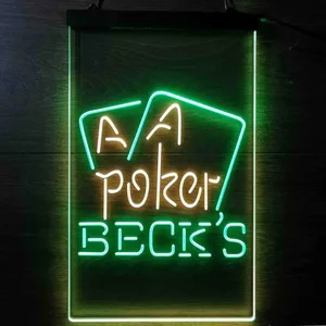 Beck's Poker Neon-Like LED Sign