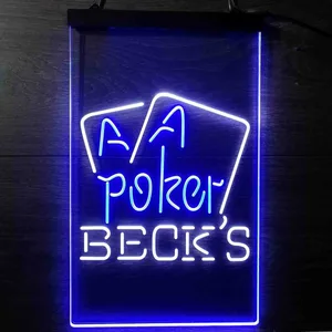 Beck's Poker Neon-Like LED Sign