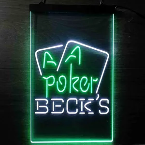 Beck's Poker Neon-Like LED Sign