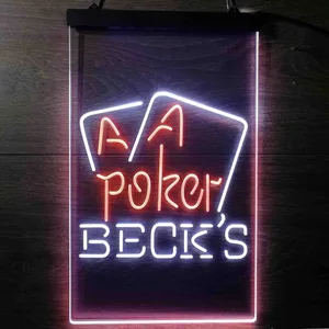 Beck's Poker Neon-Like LED Sign