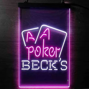 Beck's Poker Neon-Like LED Sign