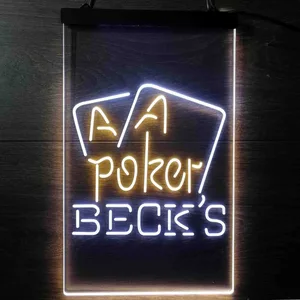 Beck's Poker Neon-Like LED Sign