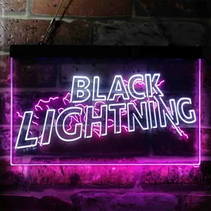 Black Lightning Neon-Like LED Sign