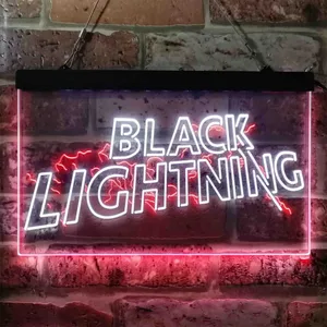 Black Lightning Neon-Like LED Sign