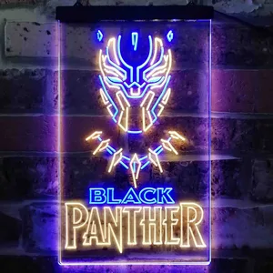 Black Panther Neon-Like LED Sign